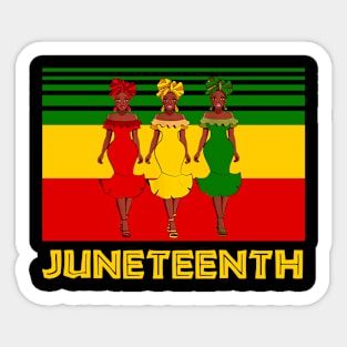 Woman Juneteenth american african pride Sticker